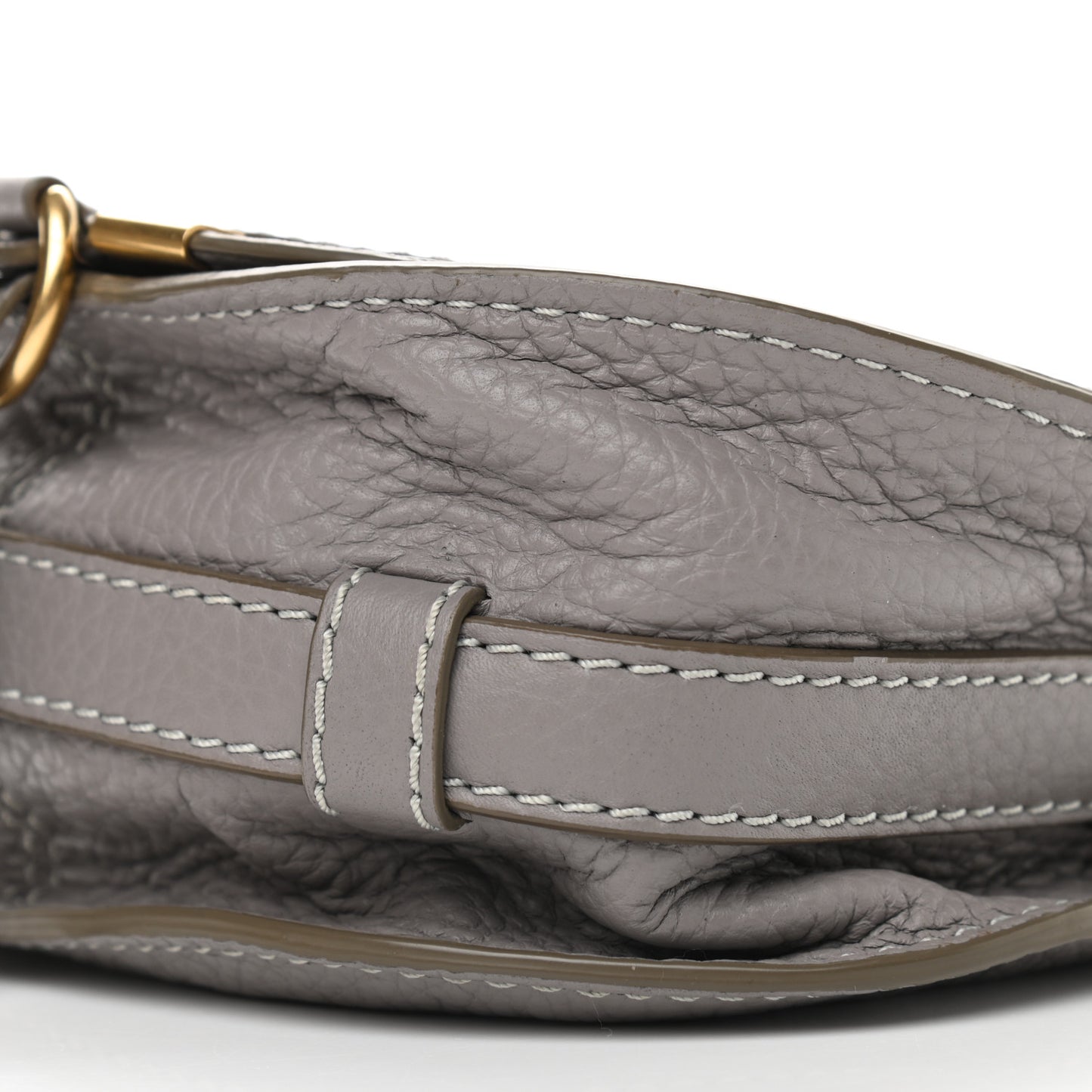 Calfskin Mini Marcie Round Crossbody Bag Cashmere Grey