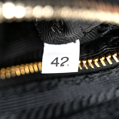 Prada Vitello Daino Pochette Bag Black 6 of 9