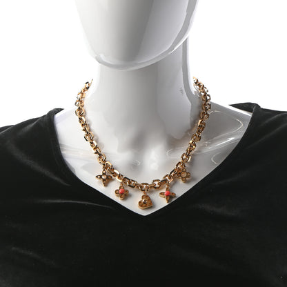 Louis Vuitton Monogram Hide and Seek Necklace Gold 2 of 6