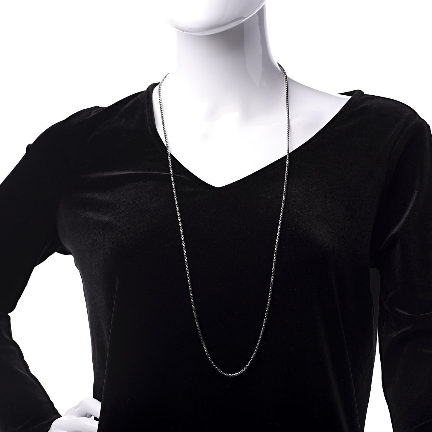 Sterling Silver 14K Yellow Gold 2.7mm Box Chain Necklace 36"