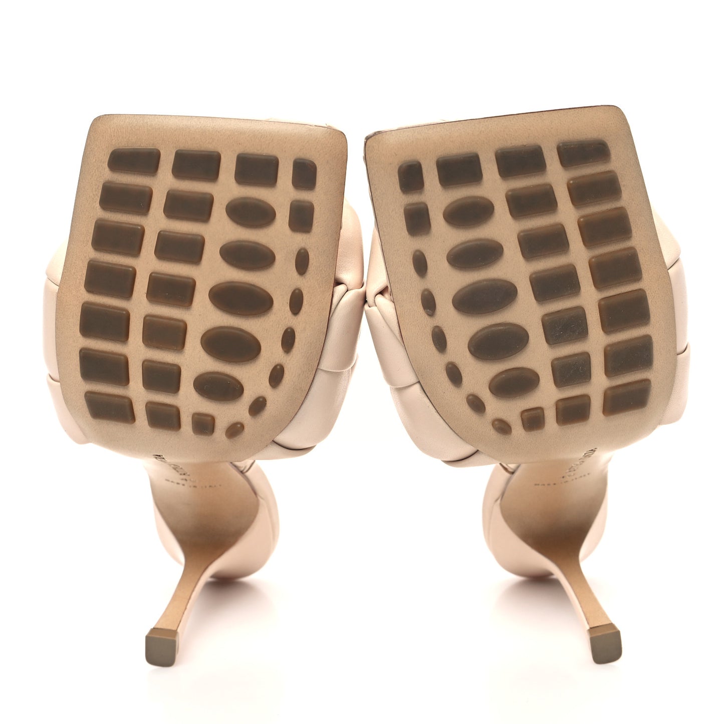 Nappa Maxi Intrecciato Lido Mule Sandals 40 Cipria