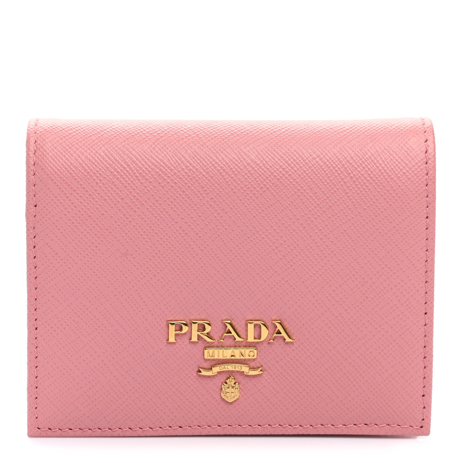 Prada Saffiano Colour Metal Bi-Fold Wallet Petalo 1 of 7
