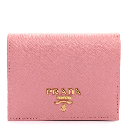 Prada Saffiano Colour Metal Bi-Fold Wallet Petalo 1 of 7