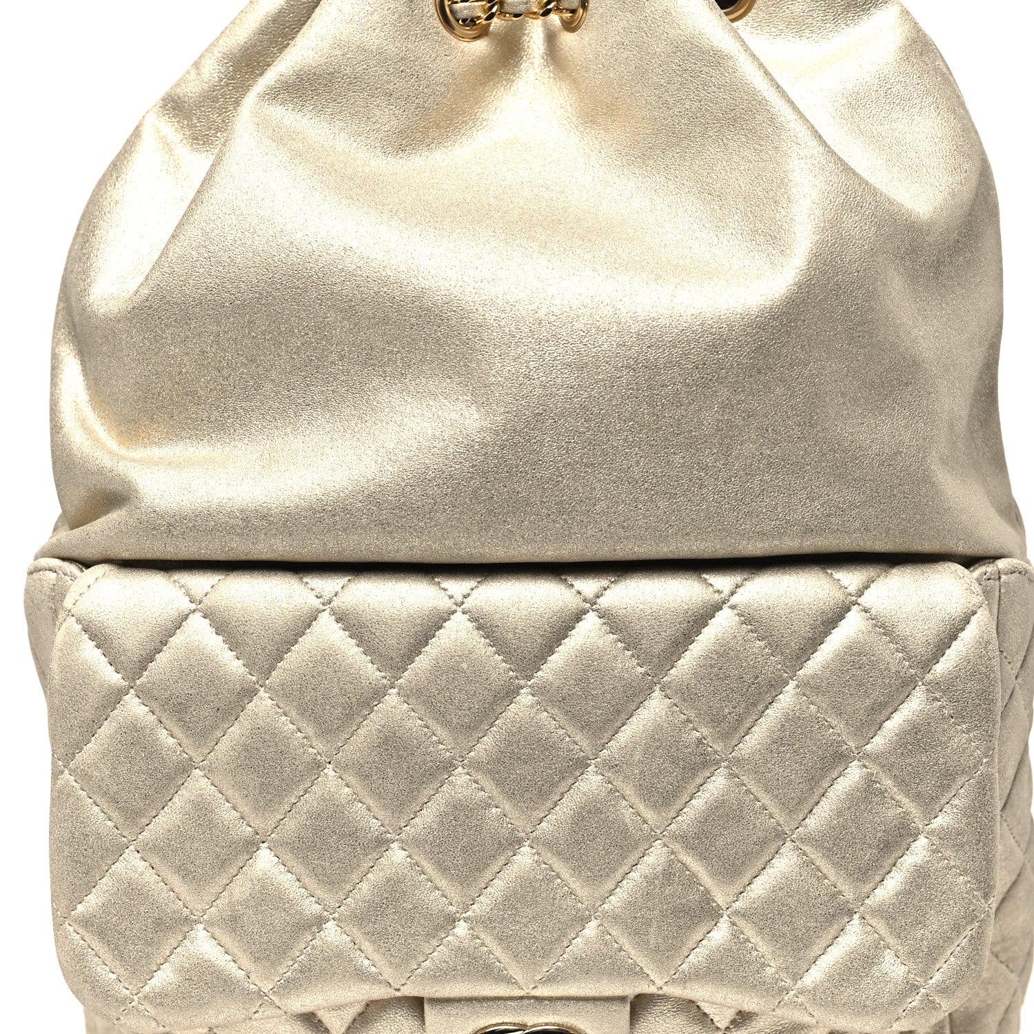 Chanel Metallic Lambskin Quilted Small In Seoul Backpack Light Gold 8 of 11