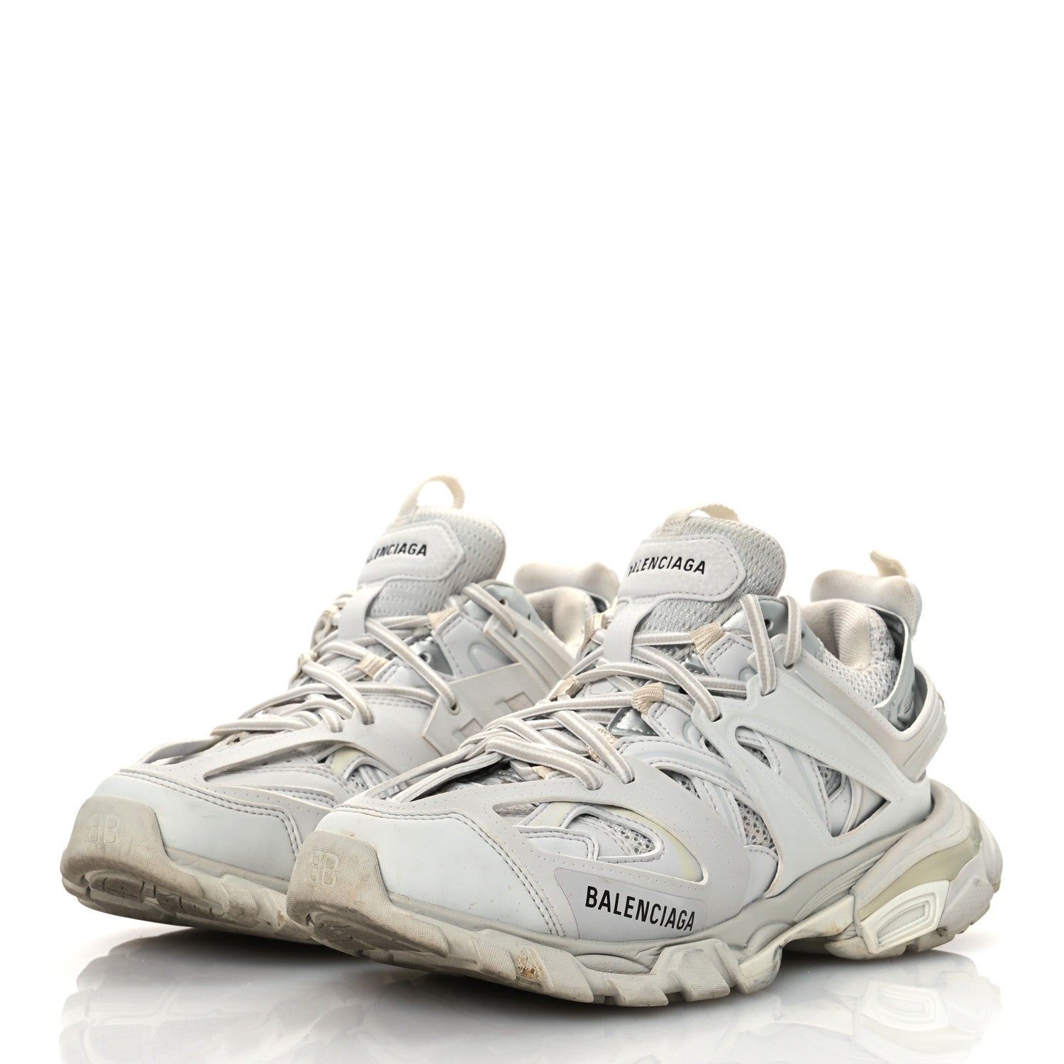 Balenciaga Rubber Mesh Fabric Monocolor Recycled Sole Womens Track Sneakers 38 White 4 of 13