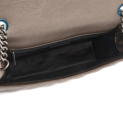 Chanel Metallic Goatskin Large City Rock Flap Silver 7 of 11
