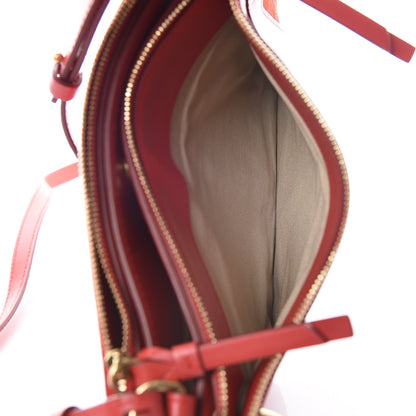 Chloe Calfskin Suede Roy Crossbody Bag Plaid Red 6 of 12
