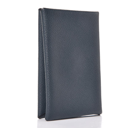 Hermes Evercolor Calvi Card Case Bleu Ocean Bleu Paradis 3 of 8