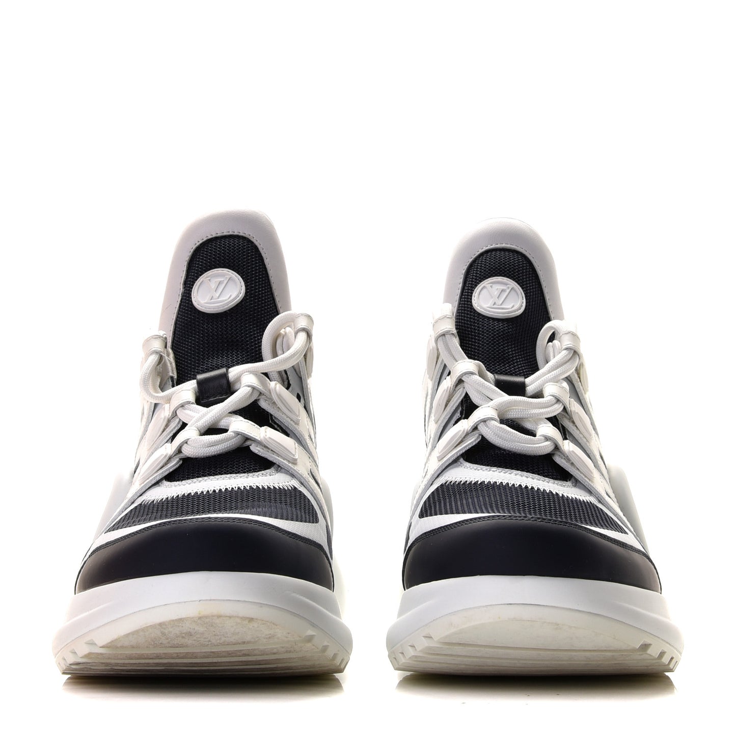 Calfskin Technical Nylon LV Archlight Sneakers 41 Marine