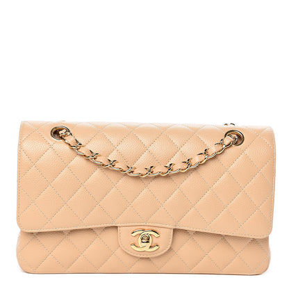 Chanel Caviar Quilted Medium Double Flap Beige Clair 1 of 13