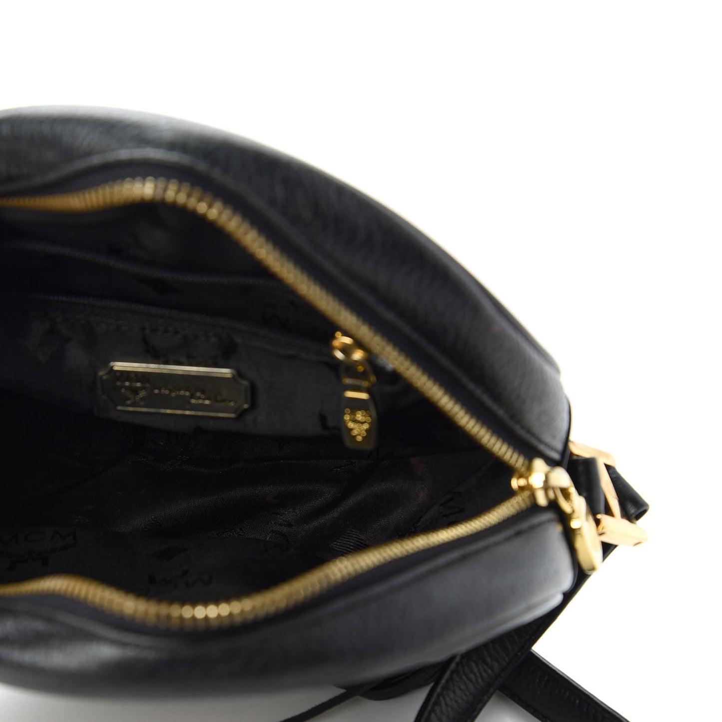 Grained Calfskin Studded Heritage Tambourine Black