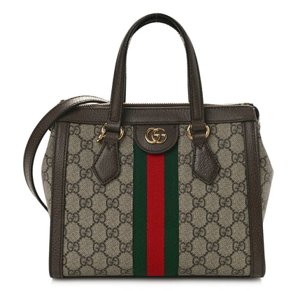 Gucci GG Supreme Monogram Small Ophidia Tote Bag Brown 1 of 9
