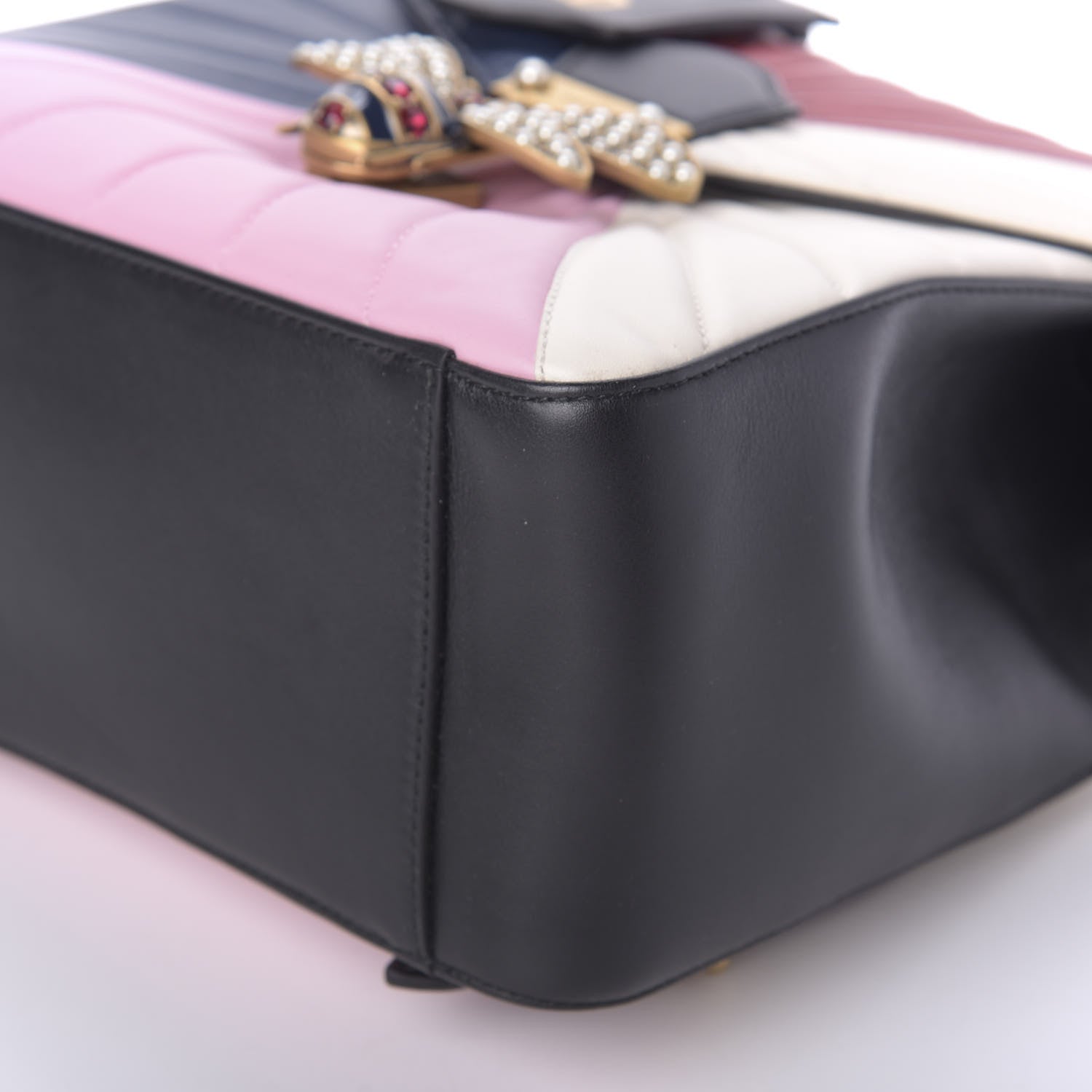 Gucci Calfskin Bamboo Trapuntata Queen Margaret Backpack Blue Agata Hibiscus Red Mystic White Sugar Pink 5 of 11