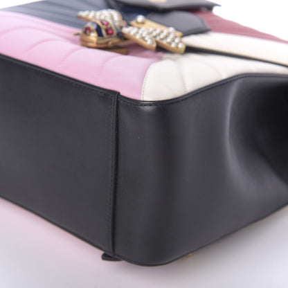 Gucci Calfskin Bamboo Trapuntata Queen Margaret Backpack Blue Agata Hibiscus Red Mystic White Sugar Pink 5 of 11