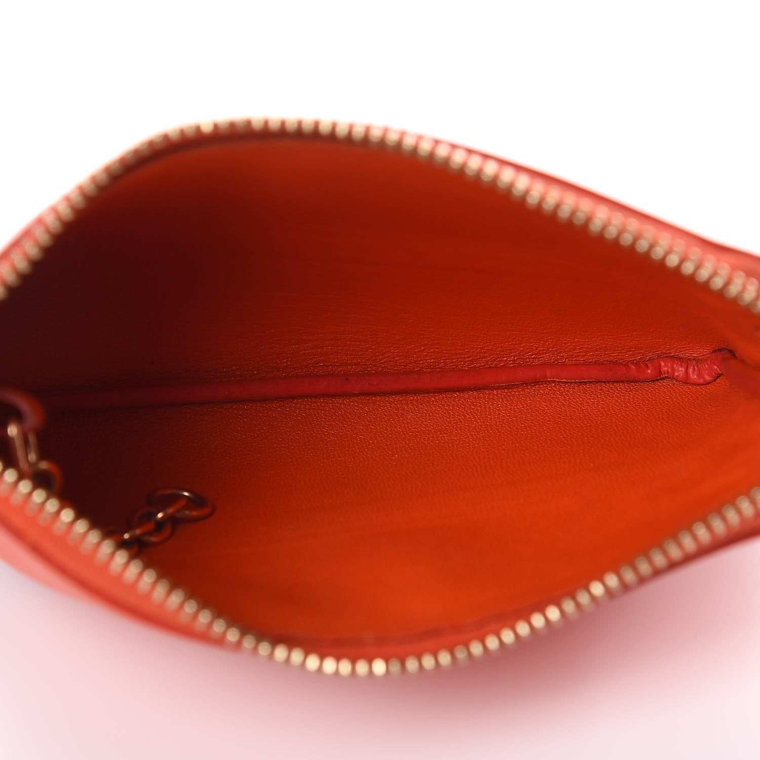 Celine Lambskin Bi-Color Solo Coin Red Orange 5 of 10