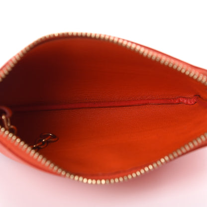 Celine Lambskin Bi-Color Solo Coin Red Orange 5 of 10