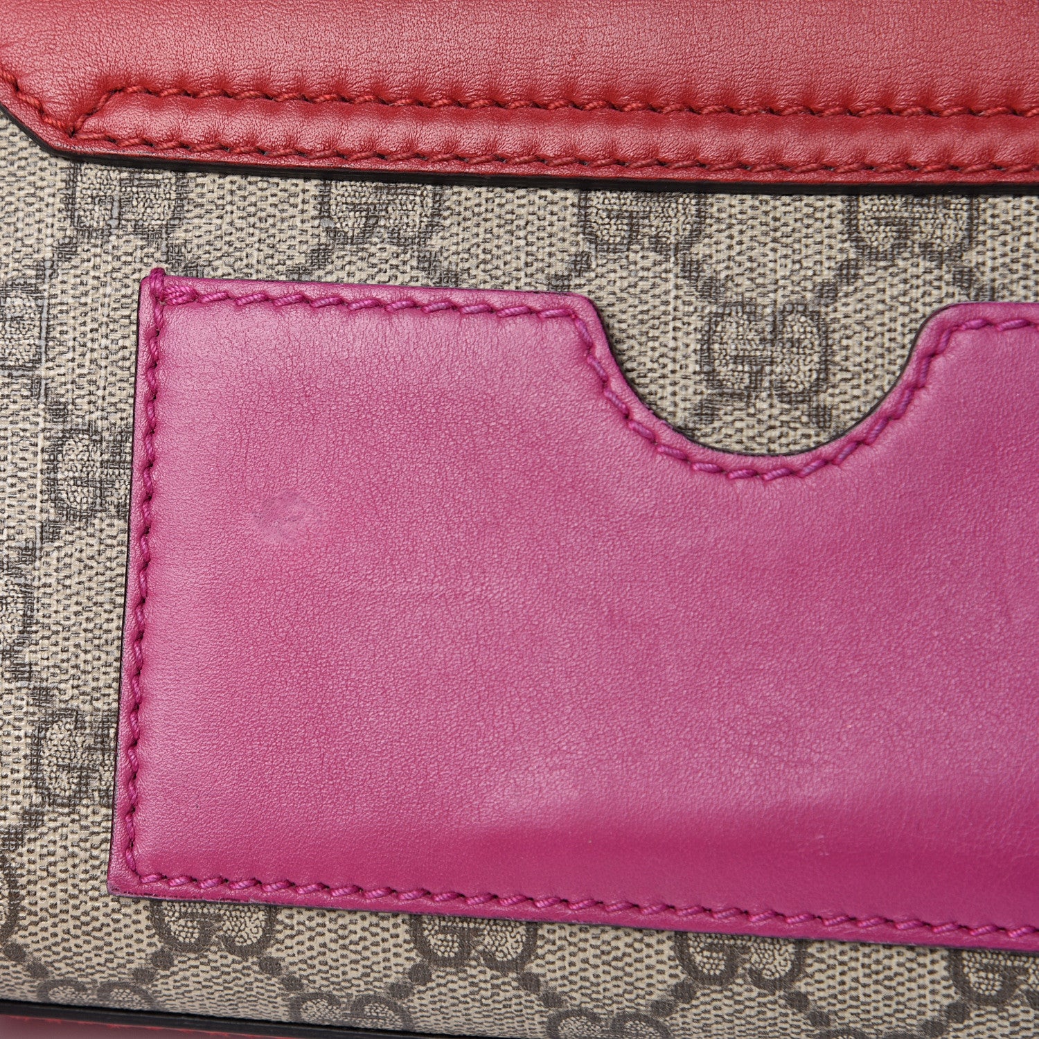 Gucci GG Supreme Monogram Calfskin Small Padlock Shoulder Bag Beige Hibiscus Red New Rosette 13 of 13