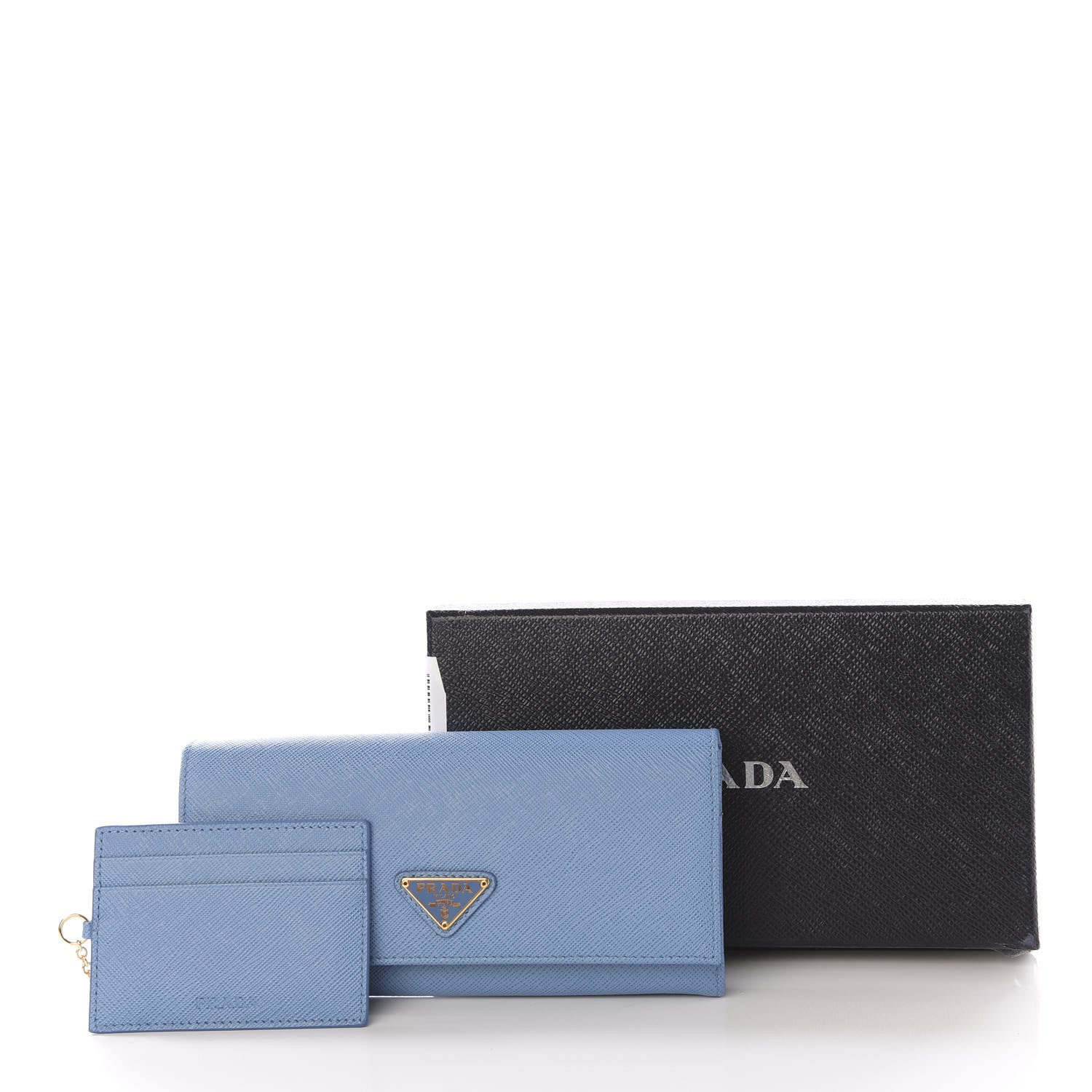 Prada Saffiano Metal Continental Flap Wallet Mare 6 of 6