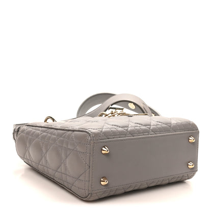 Christian Dior Lambskin Cannage Small My ABCDior Lady Dior Grey 4 of 10