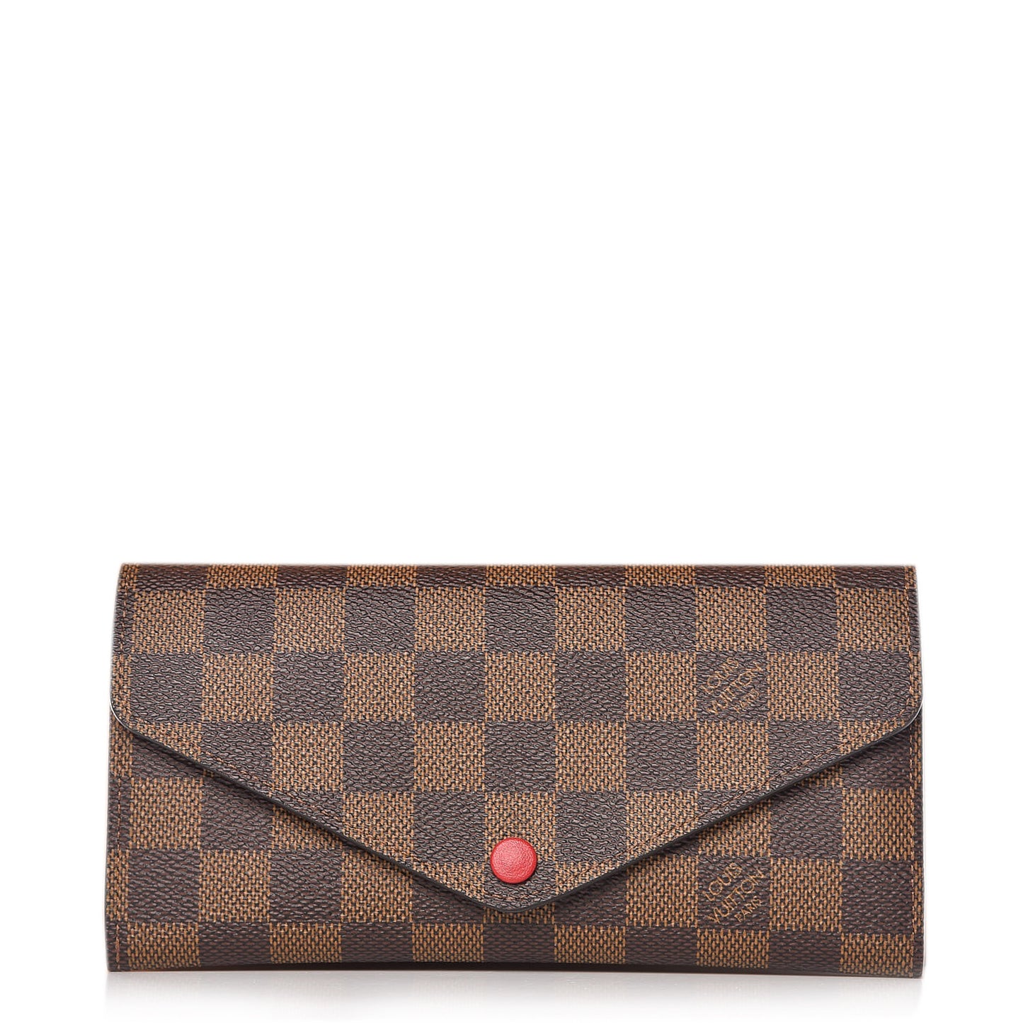 Damier Ebene Josephine Wallet Red