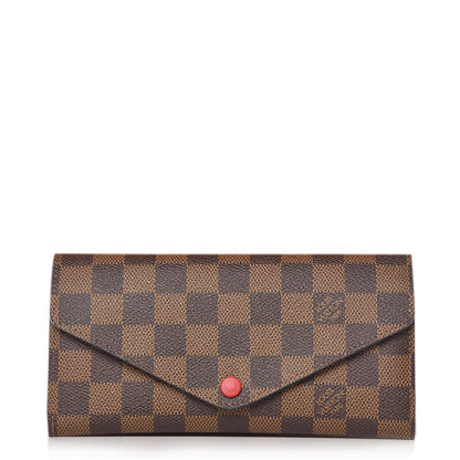Louis Vuitton Damier Ebene Josephine Wallet Red 1 of 9