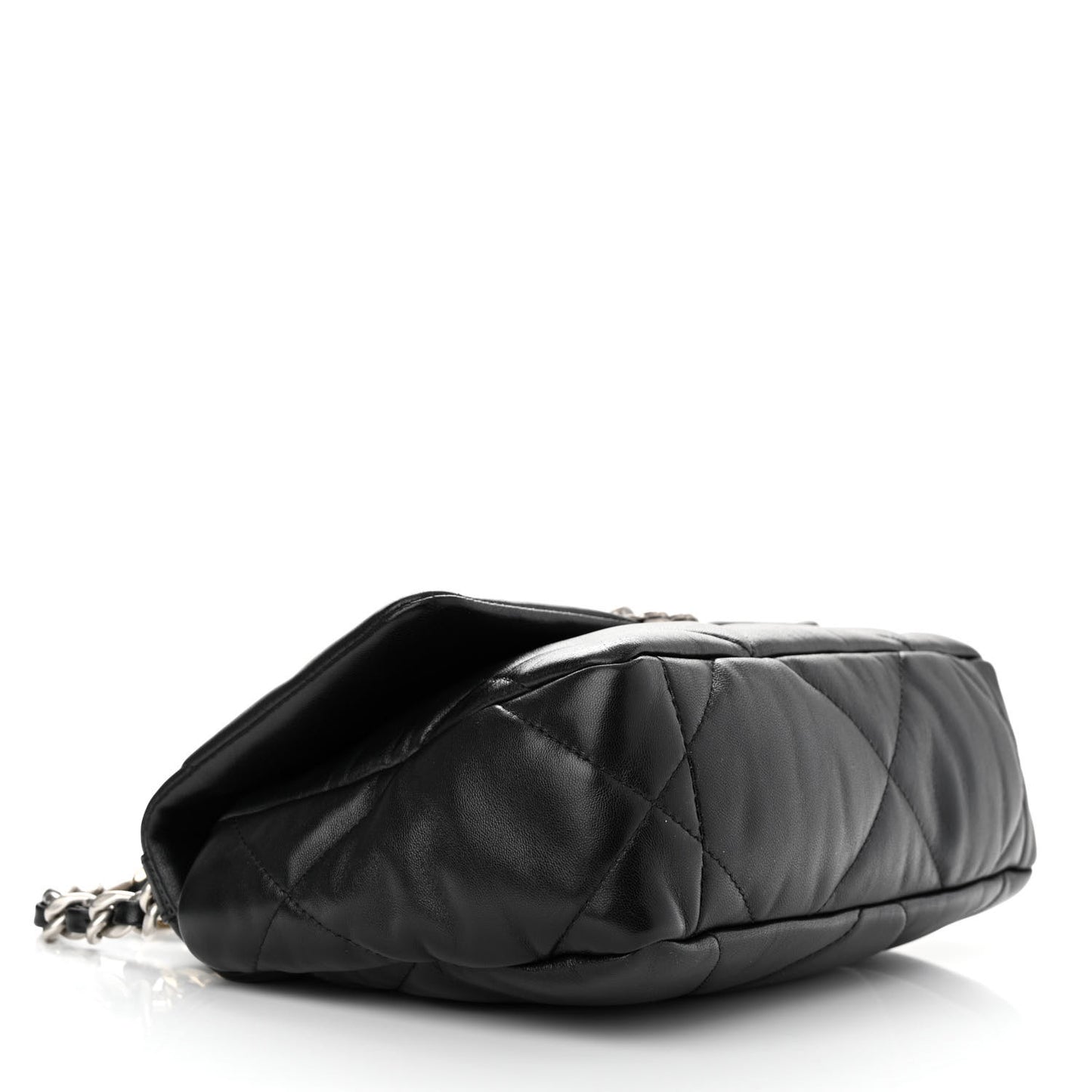 Lambskin Quilted Medium Chanel 19 Flap Black