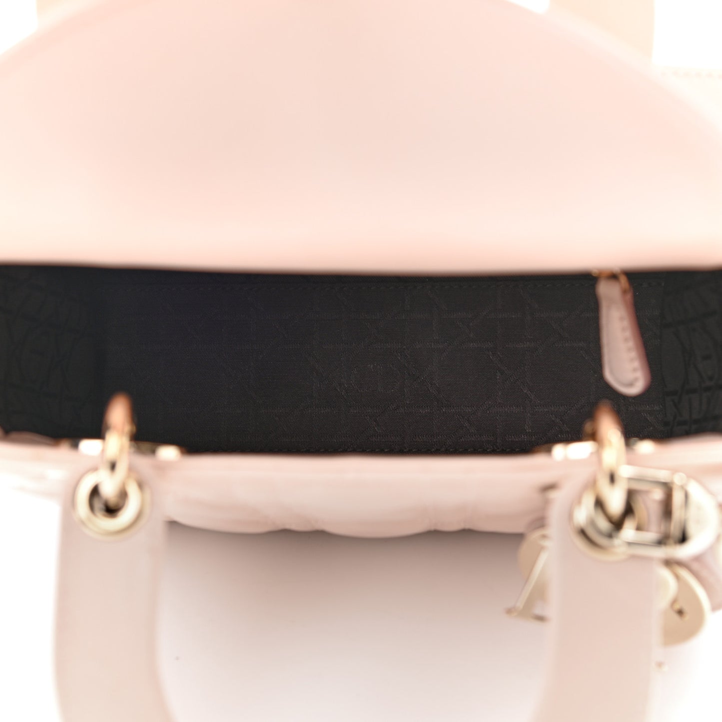 Lambskin Cannage Small Lucky Badges My Lady Dior Pink