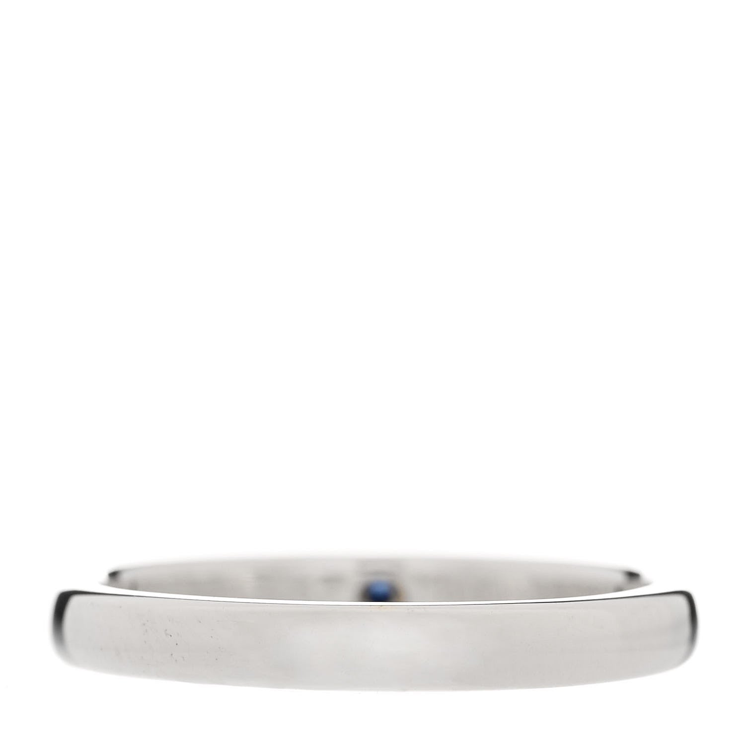Tiffany Sterling Silver Blue Sapphire Elsa Peretti Band Ring 53 6.5 3 of 5