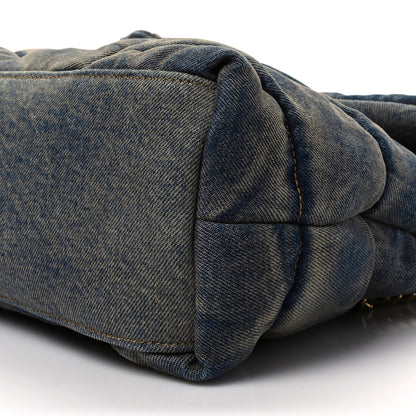 Saint Laurent Denim Quilted Medium Loulou Puffer Monogram Chain Satchel Blue Cinnamon 6 of 6