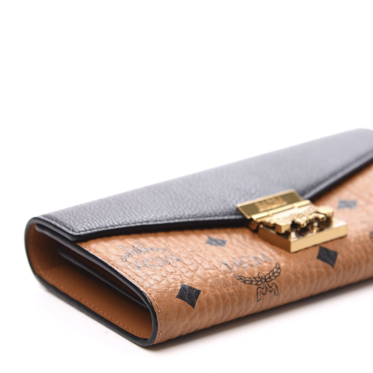 Visetos Large Patricia Wallet On Chain Cognac Black