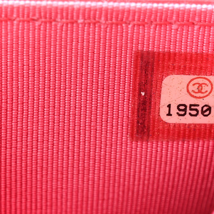 Chanel Patent Quilted Wallet On Chain WOC Fuchsia 8 of 13