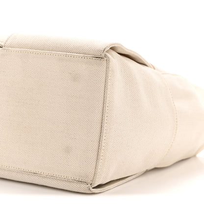 Bottega Veneta Canvas Maxi Intrecciato Medium Arco Tote Beige Black 10 of 14