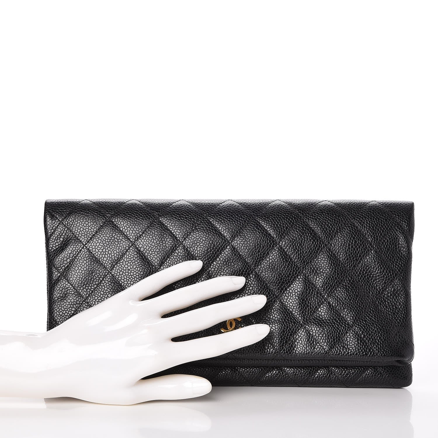 Chanel Caviar Quilted CC Beauty Clutch Black 2 of 8
