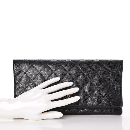 Chanel Caviar Quilted CC Beauty Clutch Black 2 of 8