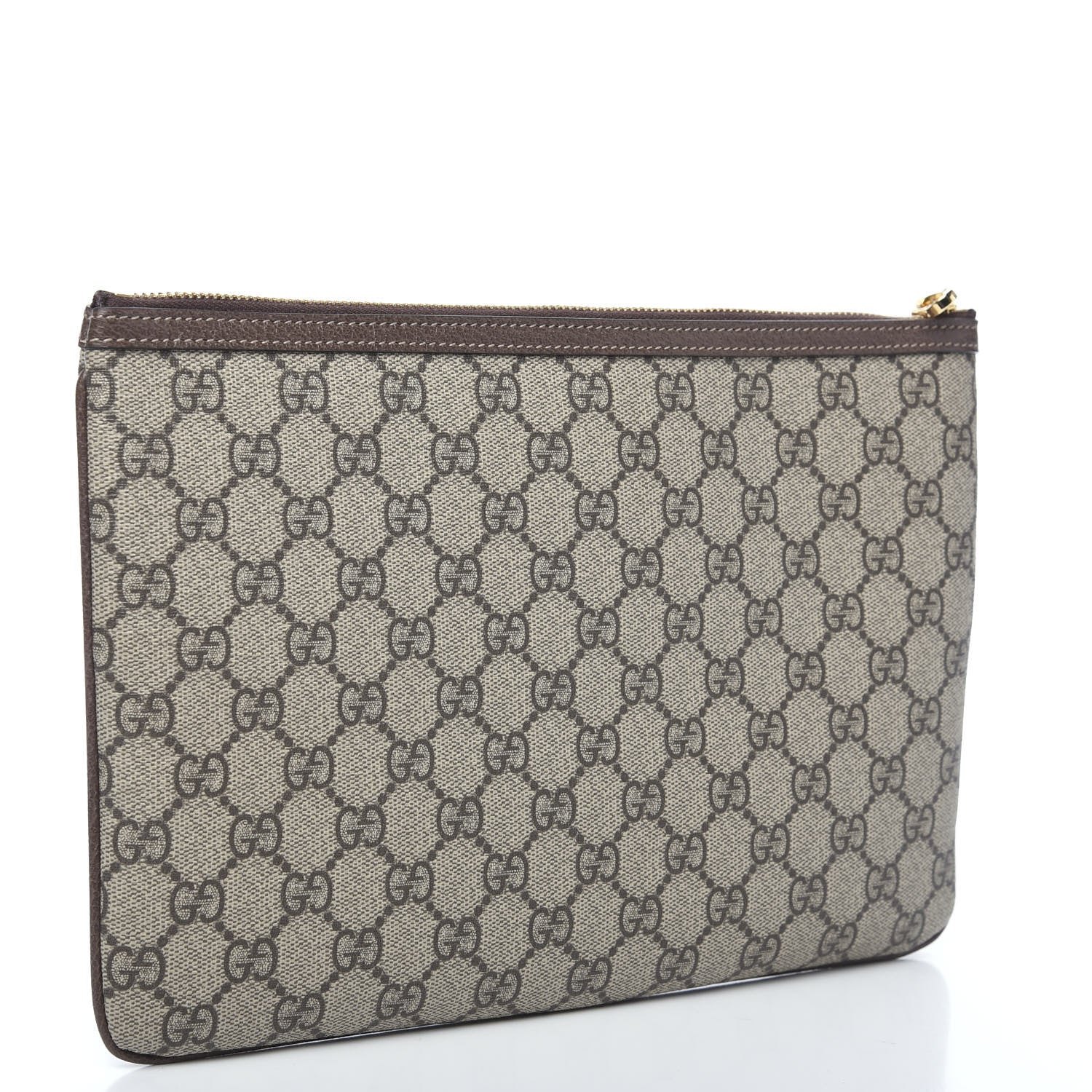 Gucci GG Supreme Monogram Large Ophidia Pouch Clutch Brown 2 of 7