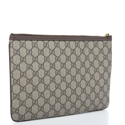 Gucci GG Supreme Monogram Large Ophidia Pouch Clutch Brown 2 of 7