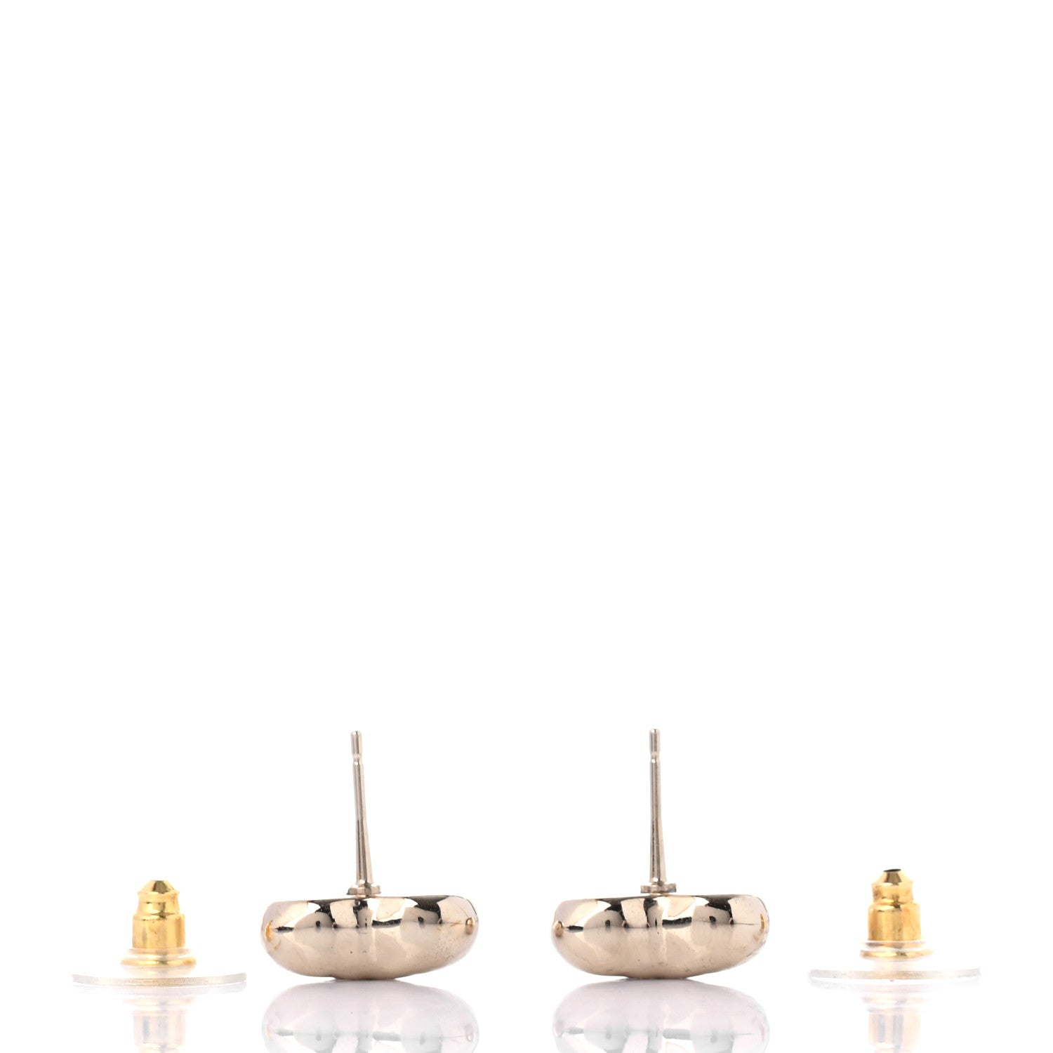 Chanel CC Heart Earrings Gold 3 of 4