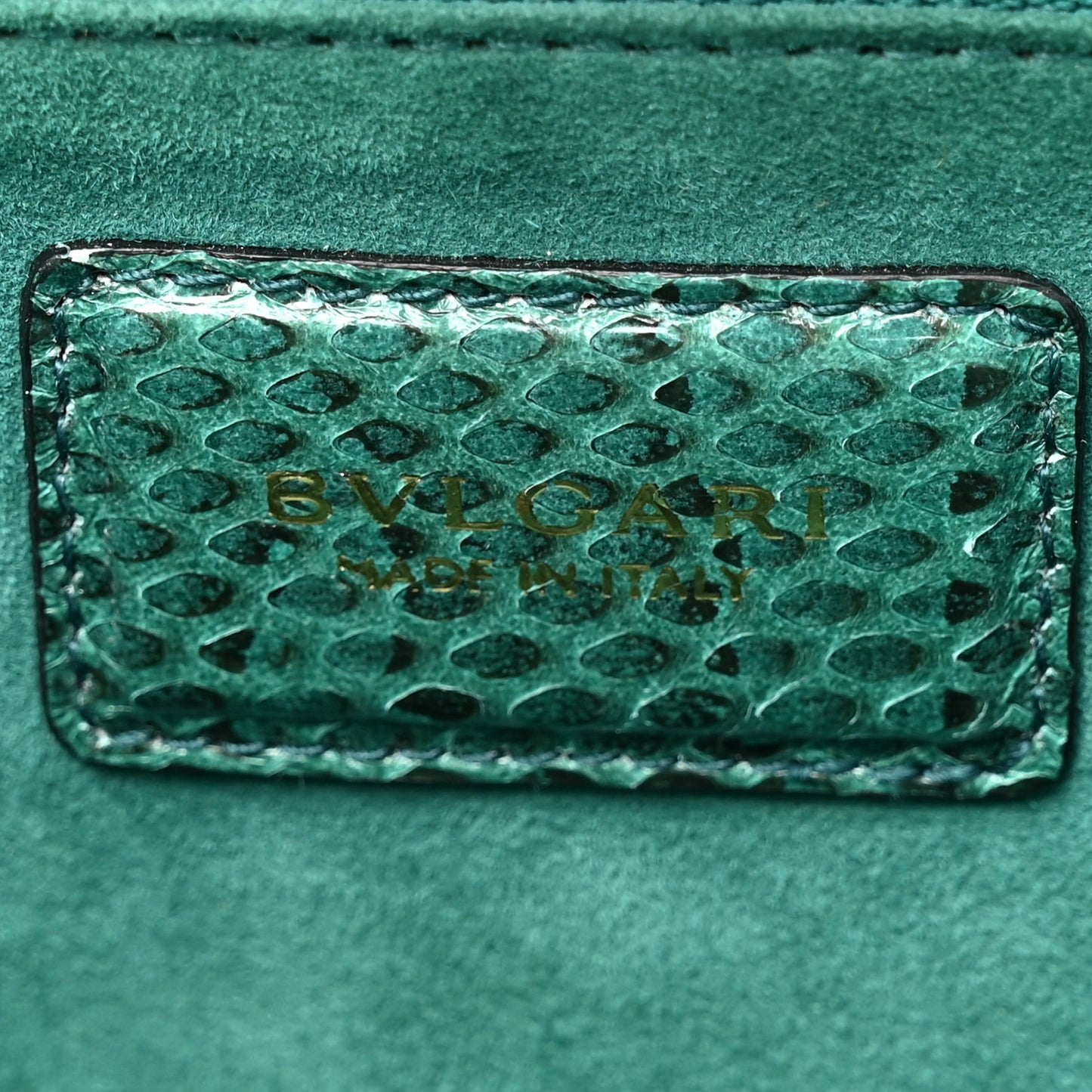 Snakeskin Medium Serpenti Top Handle Tote Emerald