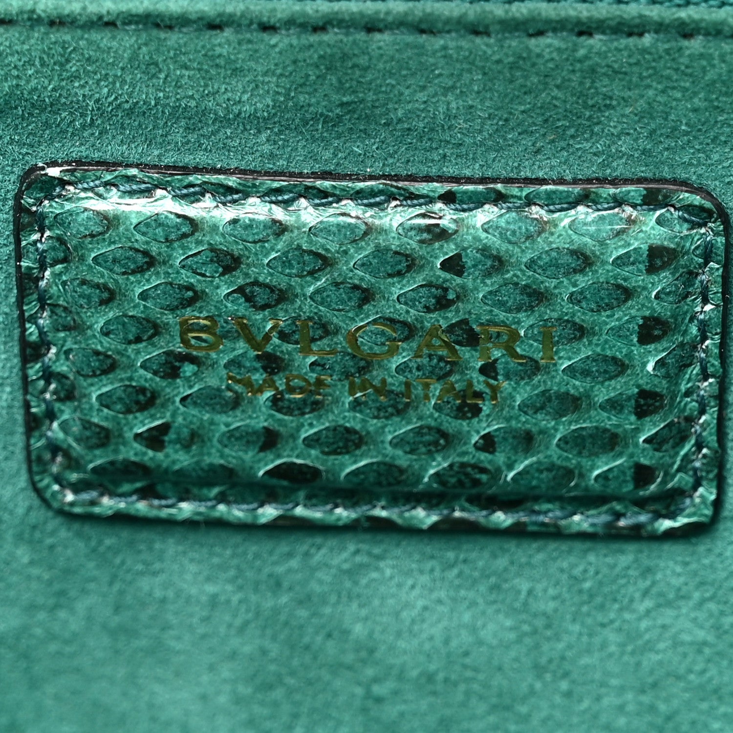 Bulgari Snakeskin Medium Serpenti Top Handle Tote Emerald 5 of 12