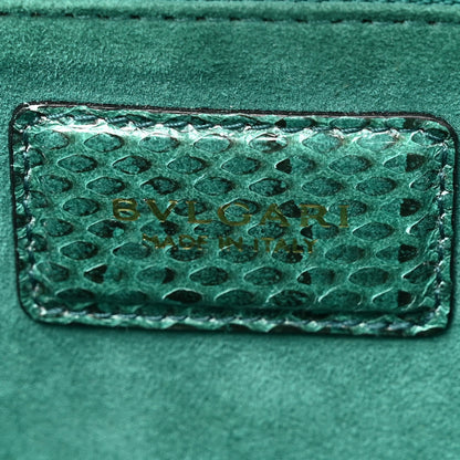 Bulgari Snakeskin Medium Serpenti Top Handle Tote Emerald 5 of 12