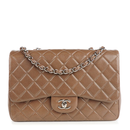 Chanel Caviar Quilted Jumbo Single Flap Brown 1 of 9