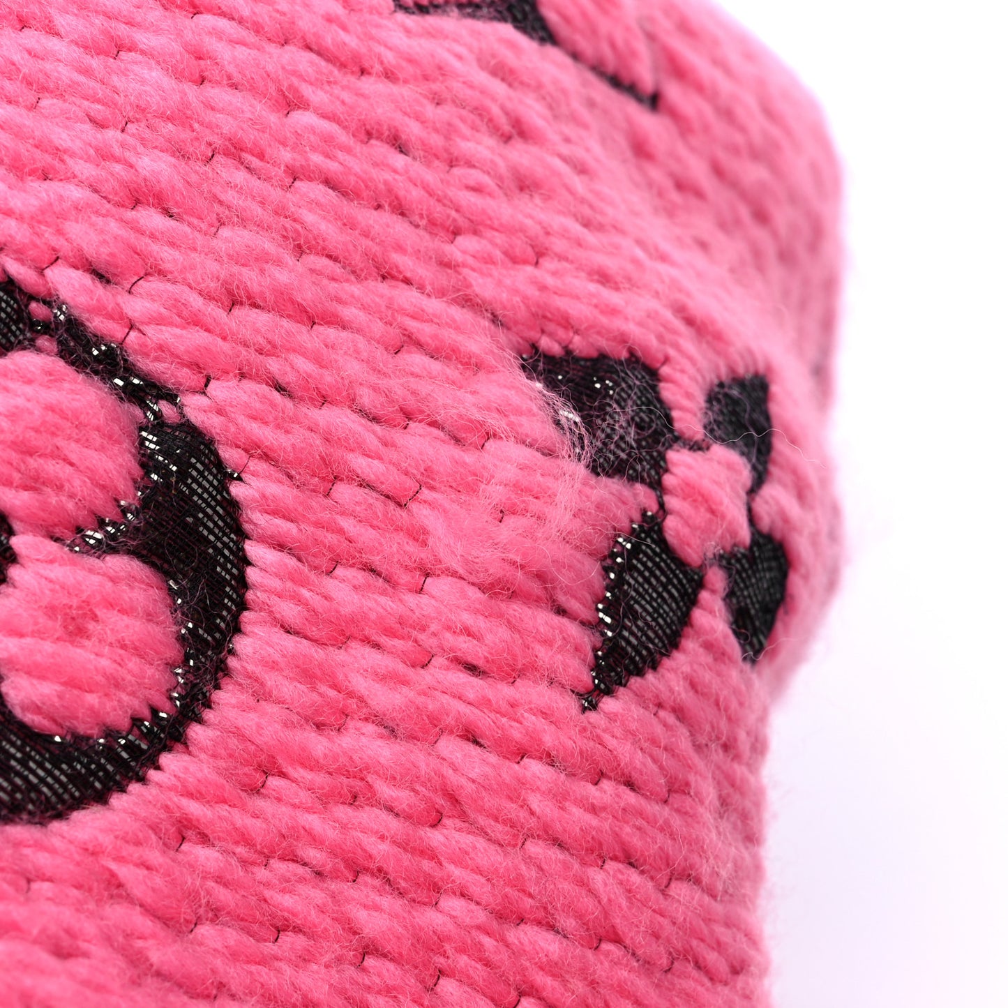 Wool Silk Logomania Shine Scarf Rose Pop