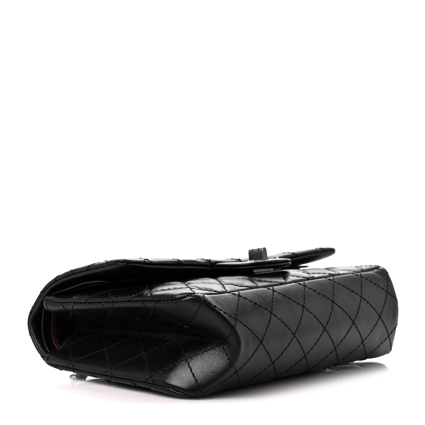 Aged Calfskin Quilted 2.55 Reissue 225 Flap Black