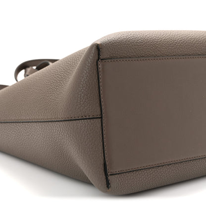 Loewe Grained Calfskin Small Anagram Tote Dark Taupe 8 of 9