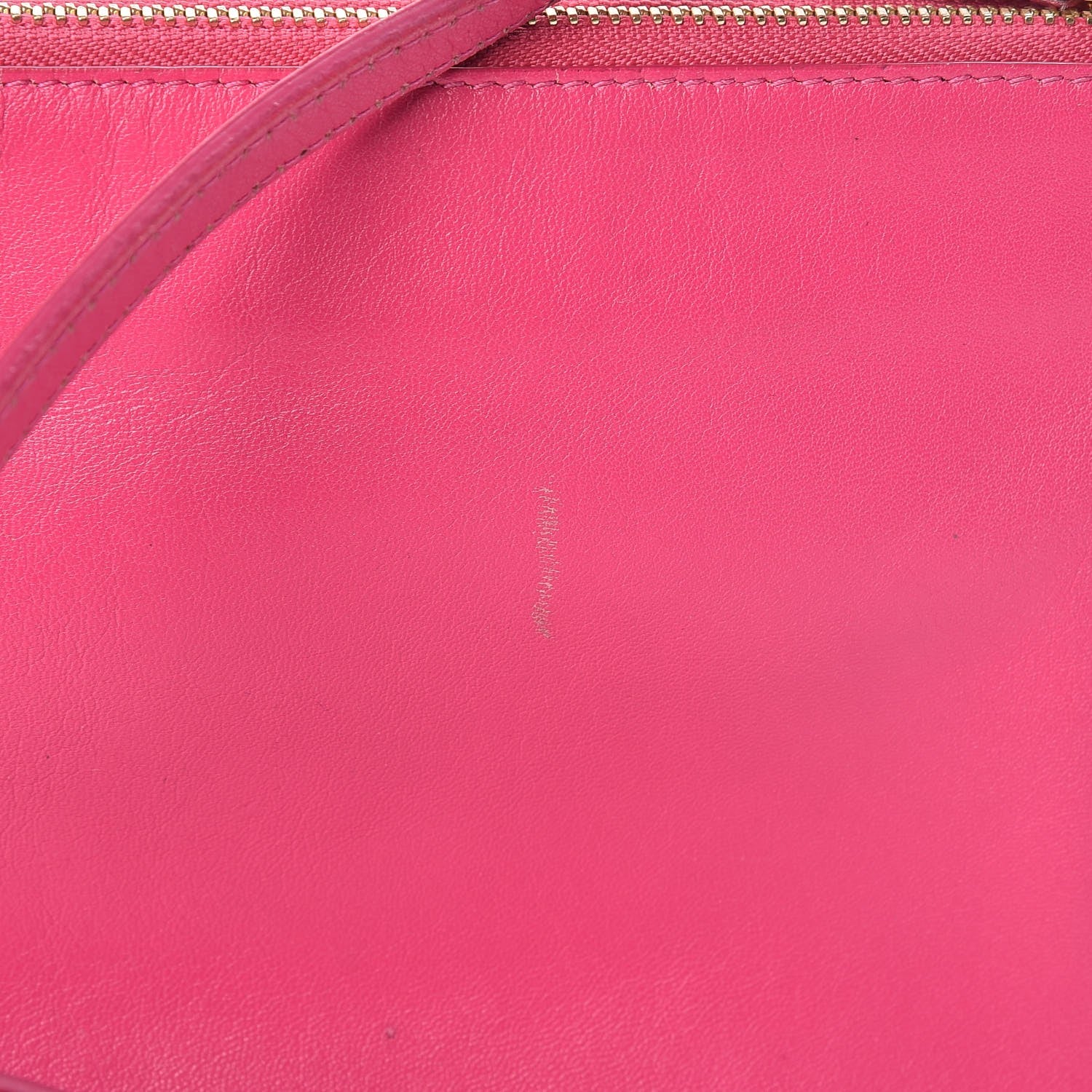 Celine Lambskin Small Trio Crossbody Bag Fluo Fuchsia 18 of 20