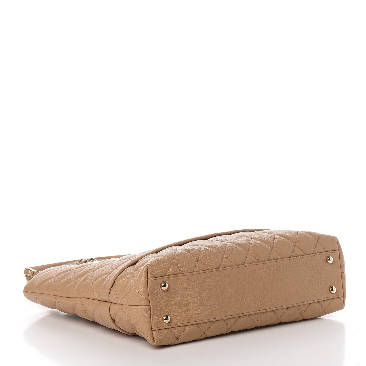 Chanel Caviar Quilted Rolled Up Tote Beige 4 of 10