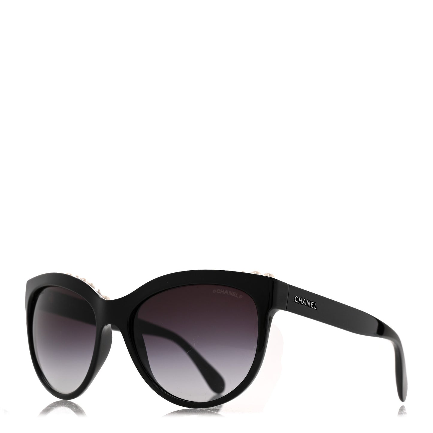 Freshwater Cultured Pearl Butterfly Sunglasses 6040-H Black