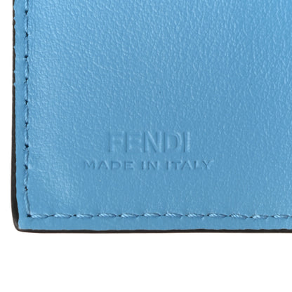 Fendi X SARAH COLEMAN Vitello FF Fish Eye Tri-Fold Wallet Multicolor Cyber Blue 6 of 8