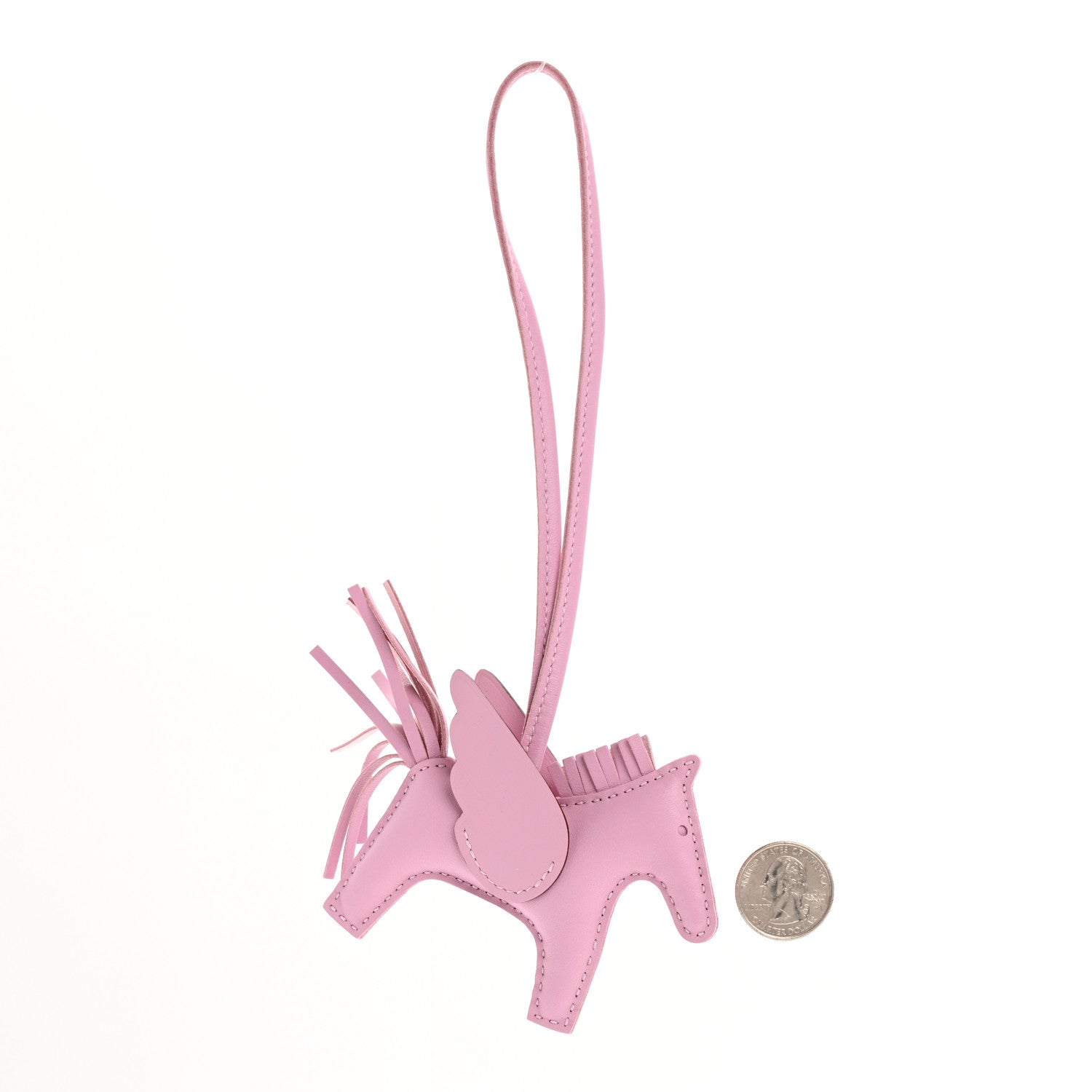 Hermes Milo Lambskin Grigri Rodeo Pegase Horse Bag Charm PM Mauve Sylvestre 2 of 4