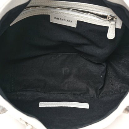 Balenciaga Extra Supple Calfskin Crocodile Embossed Medium Le Cagole Shoulder Bag White 5 of 18